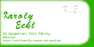 karoly eckl business card